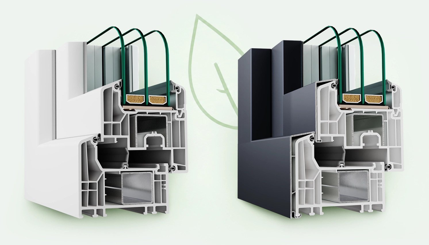The energy-efficient package is available with all our window systems.